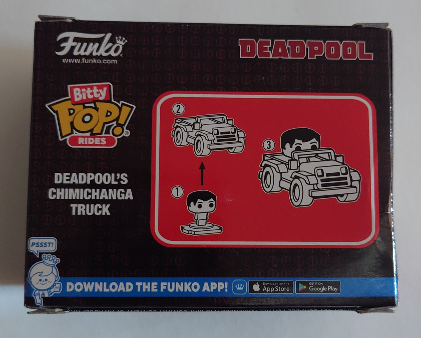 Funko Bitty Pop Rides Marvel Deadpool Chimichanga Food Truck