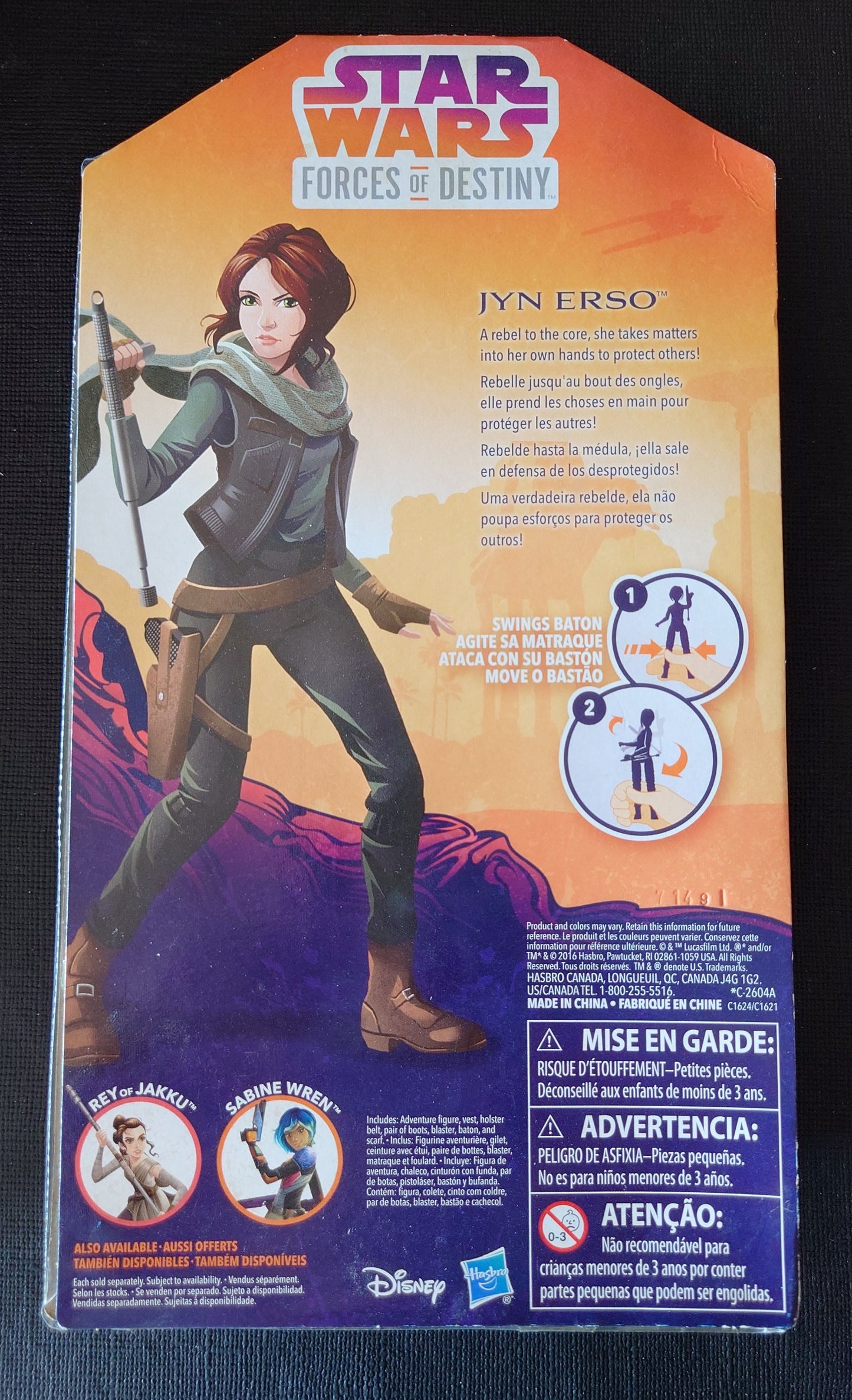 Jyn Erso Star Wars Force of Destiny Action Figure Hasbro