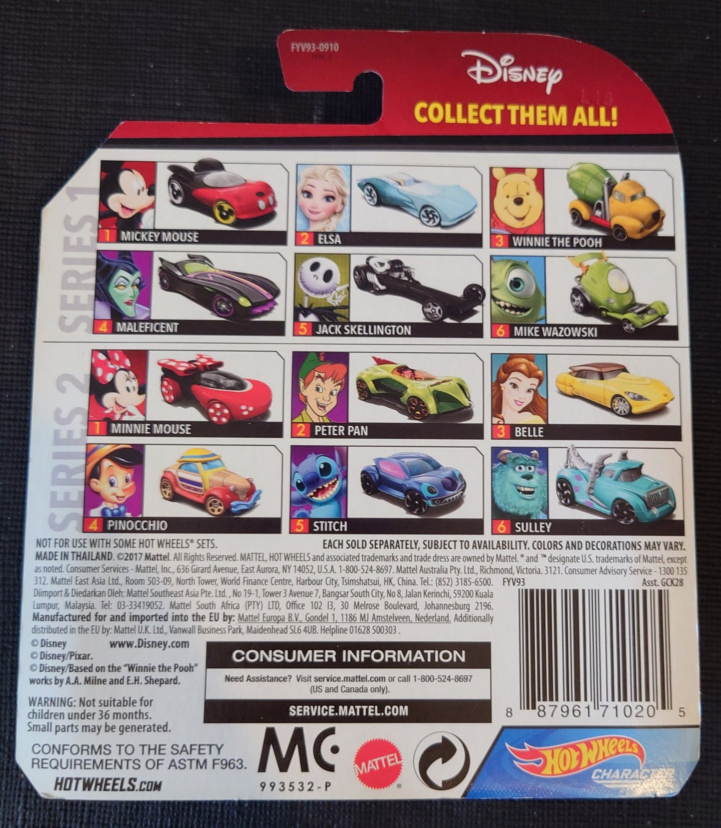 Hot Wheels Peter Pan Series 2 2/6