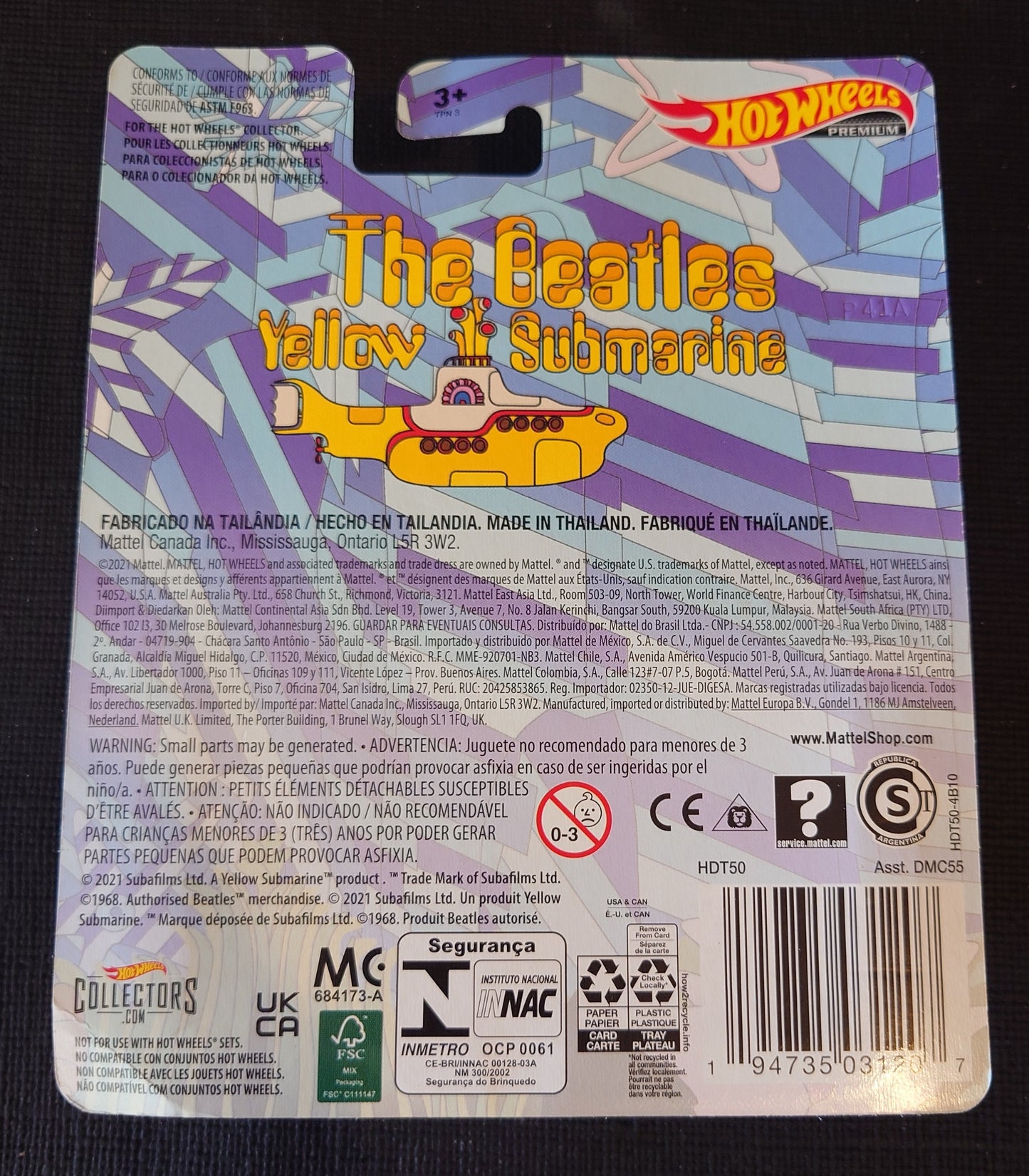 The Beatles Yellow Submarine Hot Wheels