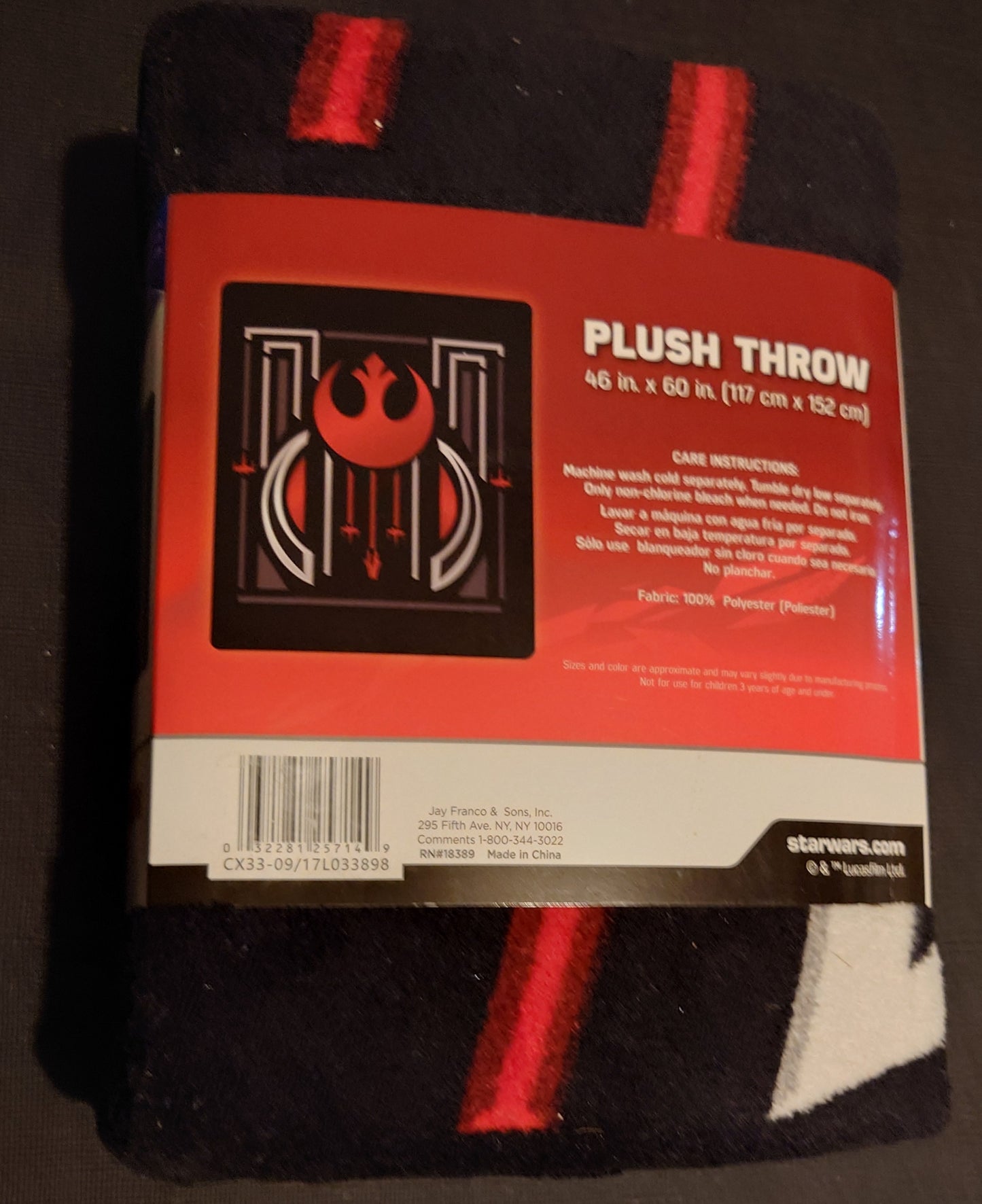 Star Wars Plush Throw 117cm x 152cm The Last Jedi